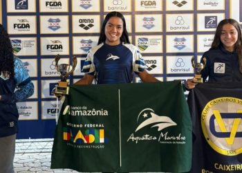 Nadadora amazonense Kathleen Manoella conquista três medalhas e dois troféus em competições nacionais