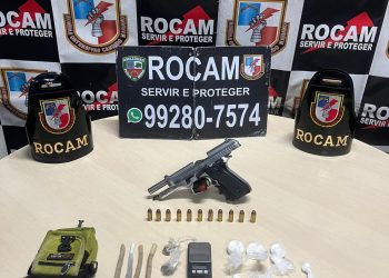 Rocam recupera pistola da PM em tiroteio com traficantes