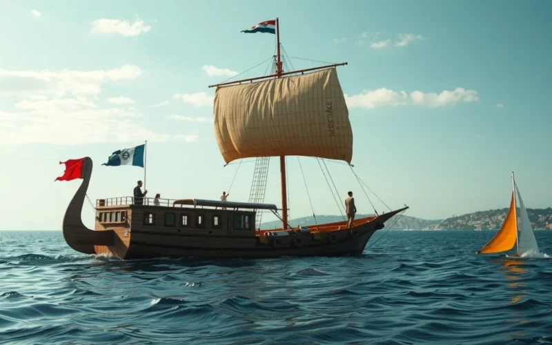 Como era a navegação no Mediterrâneo na época da Grécia antiga
