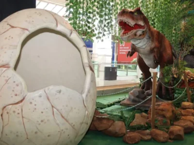 Parque indoor une dinossauros, infláveis e games em Campo Grande